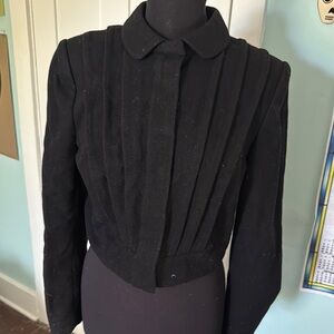 Twenty8Twelve snap Victorian style pleated, long sleeve lined blazer jacket 10